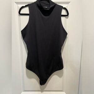 Nine West Black Mock Turtleneck Sleeveless Bodysuit XL
